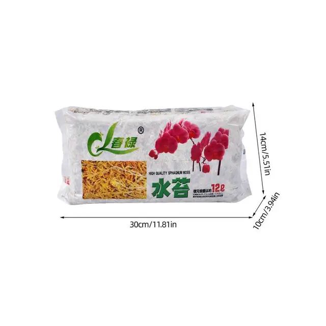 12L / 6L Sphagnum Moha Moss Hidratáló Tőzeg Száraz Táplálkozás Organikus Műtrágya Segítetlen Kultúra Kerti Kellékek - Image 6