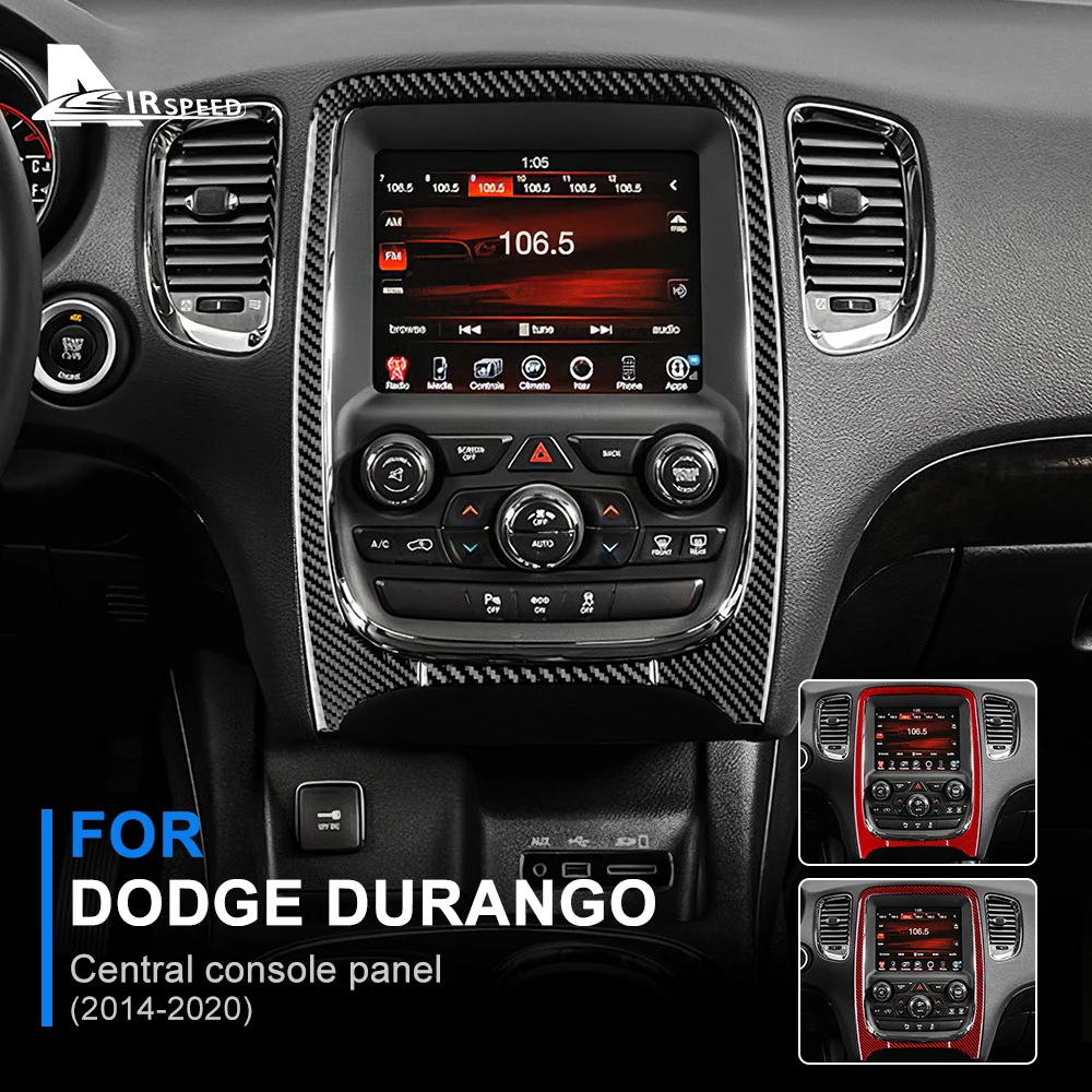 Kaufe Auto-Gangschalttafel-Dekorationsabdeckungsaufkleber, passend für  Dodge Durango 2014–2022, Innenzubehör, ABS-Kohlefaser