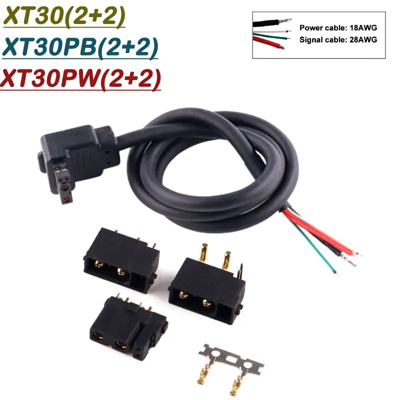 Connecteurs XT30 femelle pour batterie drone, logement de connexion précis.