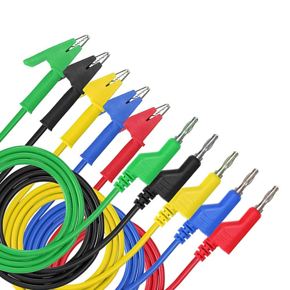 Cable Tipo Banana, 5 Unidades, P1036, Alta Tensión, Doble Ca