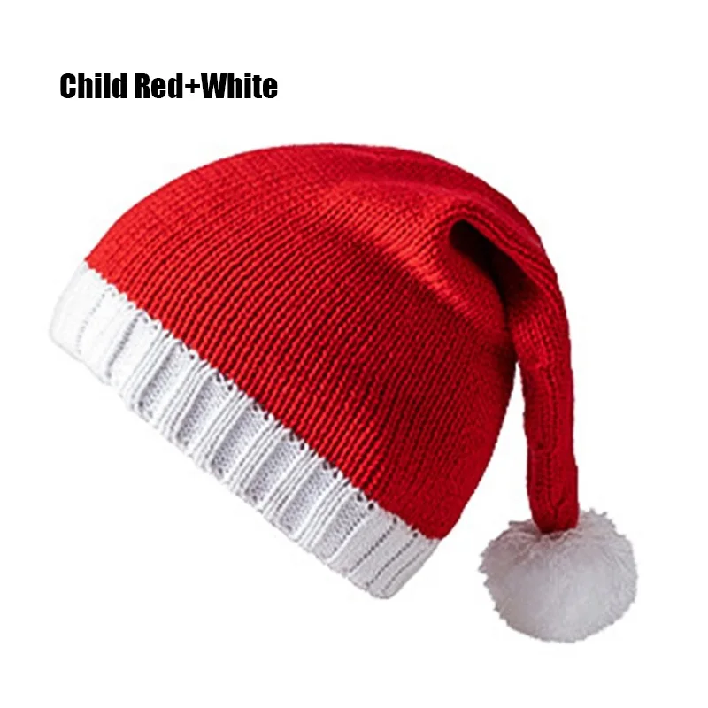 Christmas Knitted Hat Adults Children Warm Crochet Hat Santa Claus christmas beanie hat
