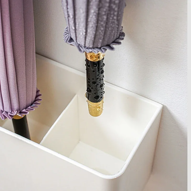Wall Mounted Umbrella Stand Puncture Free Storage Shelf Rack Umbrella Holder Hanger Organizer Office Home