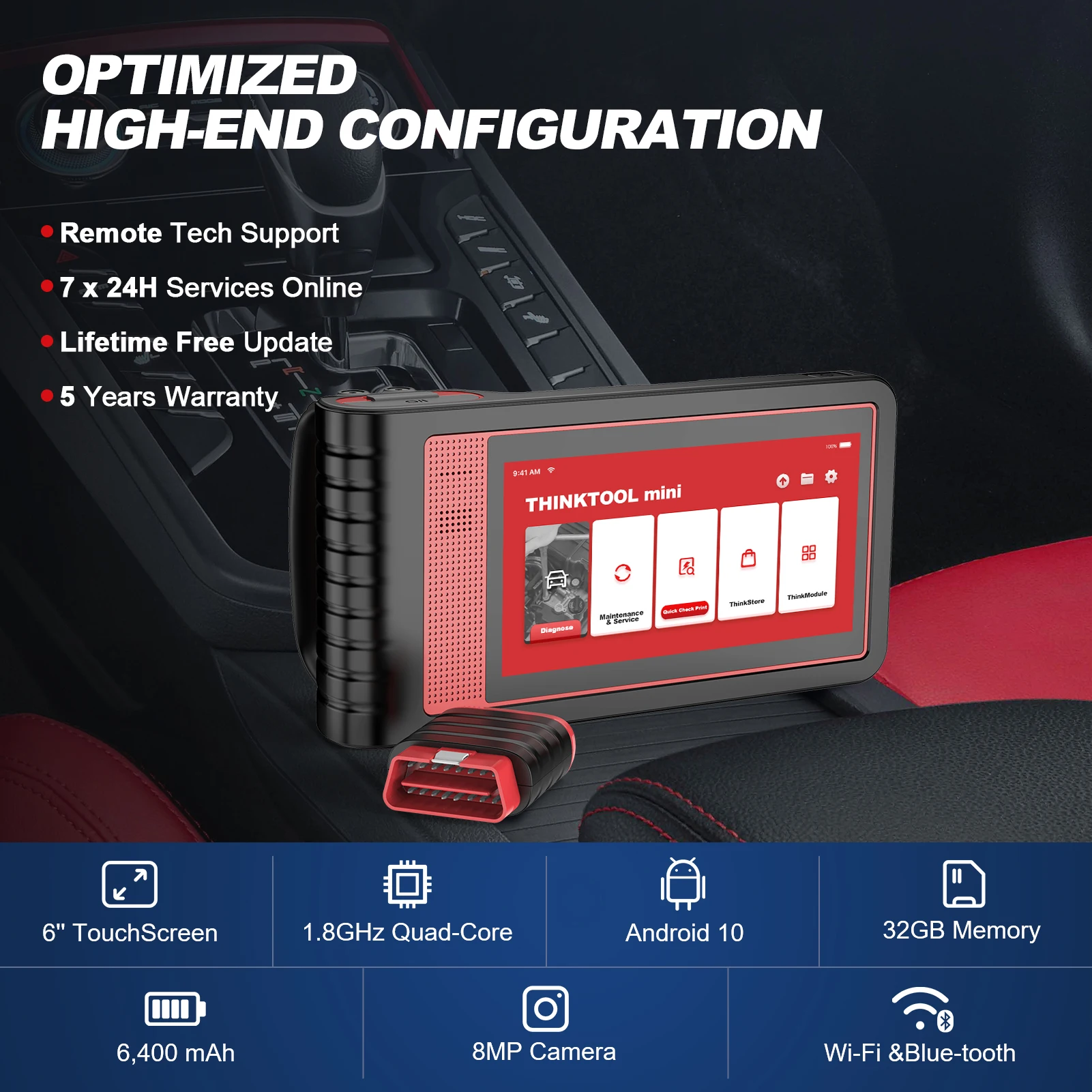 THINKCAR Thinktool Mini Mini 2 CANFD Car Diagnostic Tool Obd2 Scanner Automotive Diagnosis ECU Coding Obd 2 Diagnost 28 Resets