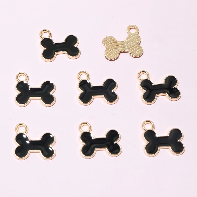 Charming Enamel Bone Pendants for DIY Jewelry Making - Set of 20