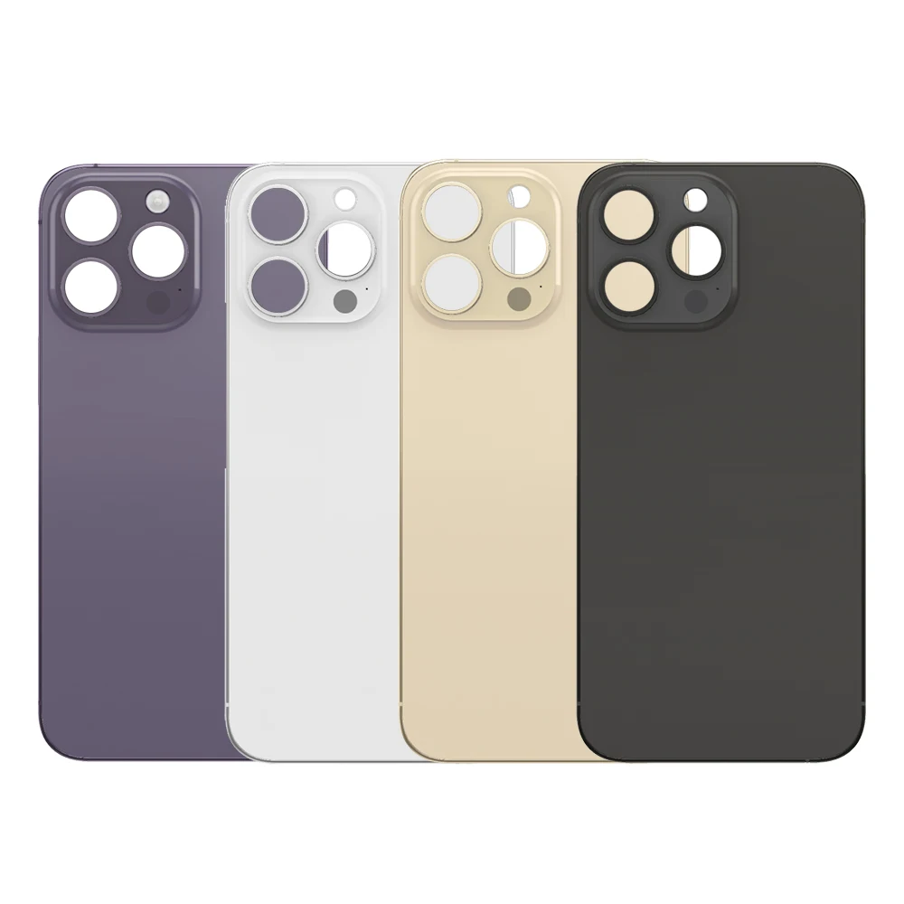 아이폰14 프로 유니바디 빅홀 백커버 글래스 (렌즈 없음) 아이폰14 프로맥스 교체용 후면 도어 하우징 패널 백 글래스