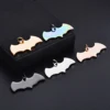 5PCS Stainless Steel Bat Blank Pendants Metal Polished Dangle Animal ID Charms for DIY Halloween Party Jewelry Necklace Supplies 6