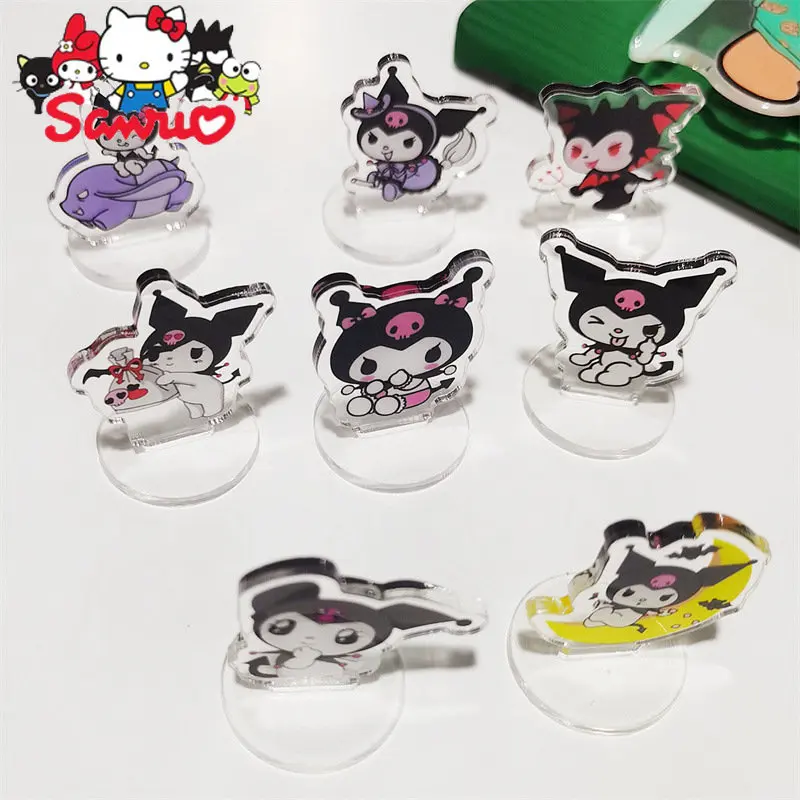 

1Pc Sanrio Kuromi Standing Mini Cute Acrylic Transparent Table Ornament for Friends Gift Cartoon Animation Gift Plastic Kawaii