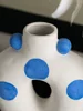 Matte Ceramic Vase Blue Hand Painted Floral Decoration Flower Arrangement Living Room Dining Countertop Vase Ceramic Handicrafts 5