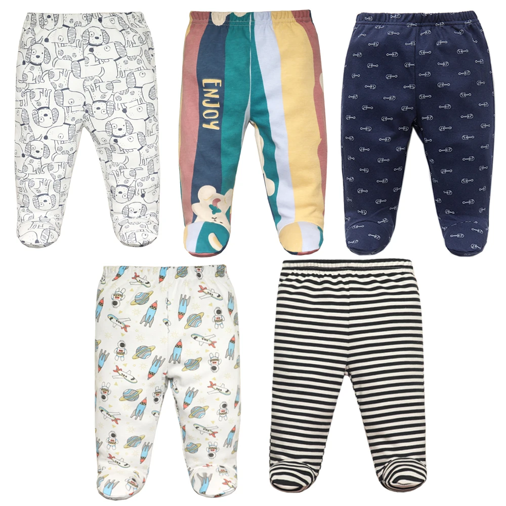 3/4/5PCS/LOT Newborn Cotton Pants Baby Trousers 100% Cotton Soft Girl Baby Boy 0-12M Four Seasons
