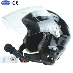 Noise cancelling paramotor helmet with full headset two side PTT control CE EN966 standard free shipping