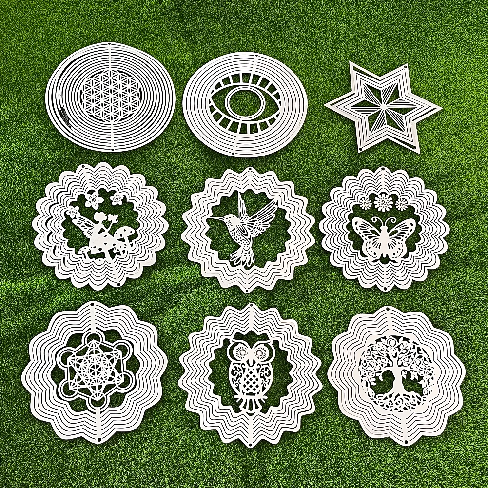 Elevate Your Outdoor Space with a 3D Flowing Wind Spinner - Stainless Steel Mirrored Hanging Decor