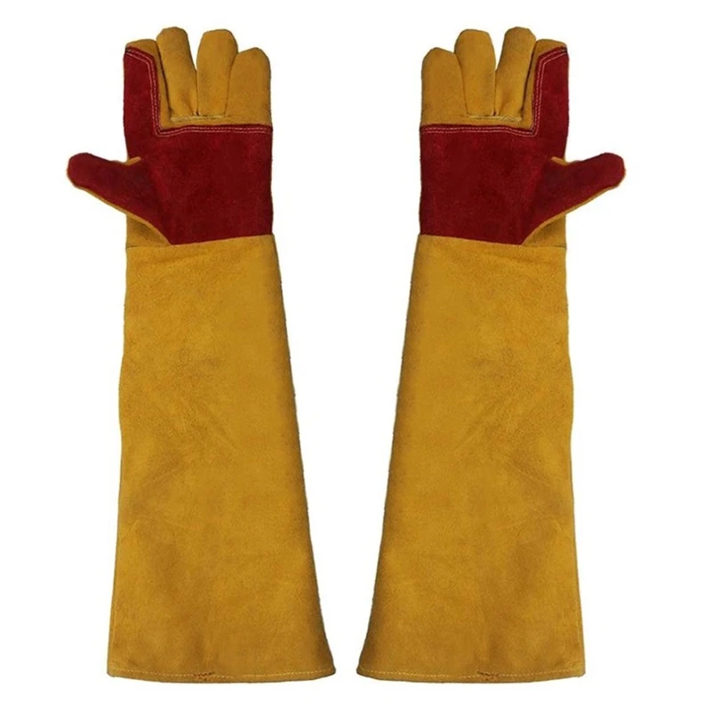 

60Cm Lengthening Working Gloves Wear Resistant Electric Welding Soldering Labor Protective Gloves Industrial Gloves