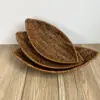 3PCS Fruit Dish Weaving Creative KTV Restaurant Snacks Dim Sum Basket French Fries Basket Desktop Storage Basket Rattan Weaving 1