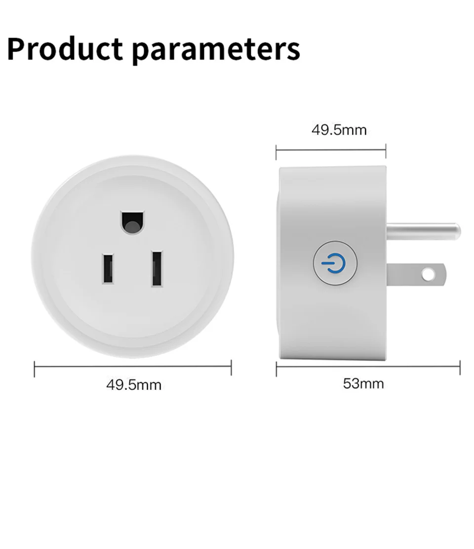 미국 플러그 10A WiFi 스마트 소켓 WiFi 블루투스 원격 Siri 음성 제어 HomeKit 스마트 홈 제어 타이머