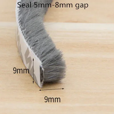 Self-Adhesive Windproof Brush Strip for Doors and Windows, Sound Insulation and Dust Protection