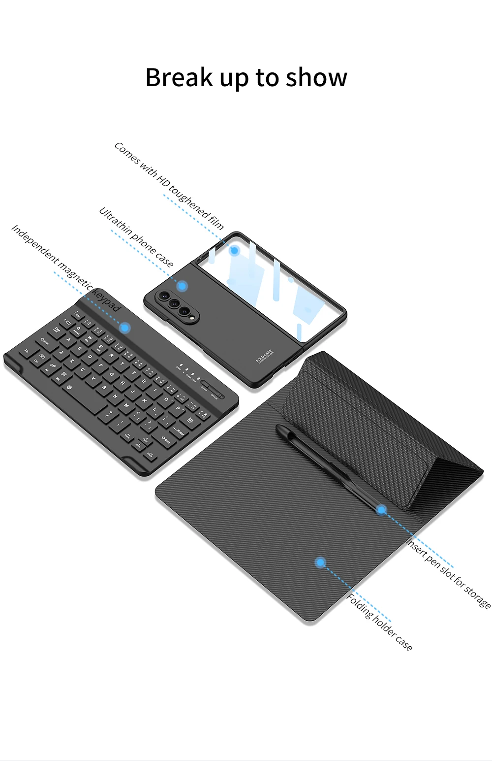 Samsung Galaxy Z Fold 4 Bluetooth Keyboard - Samsung Galaxy