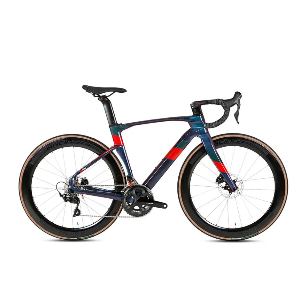 

TWITTER700C Carbon Fiber Road Bicycle CYCLONE-R8020-22 Speed Carbon Hub Carbon Handle Hydraulic Disc Brake Full Internal Wiring
