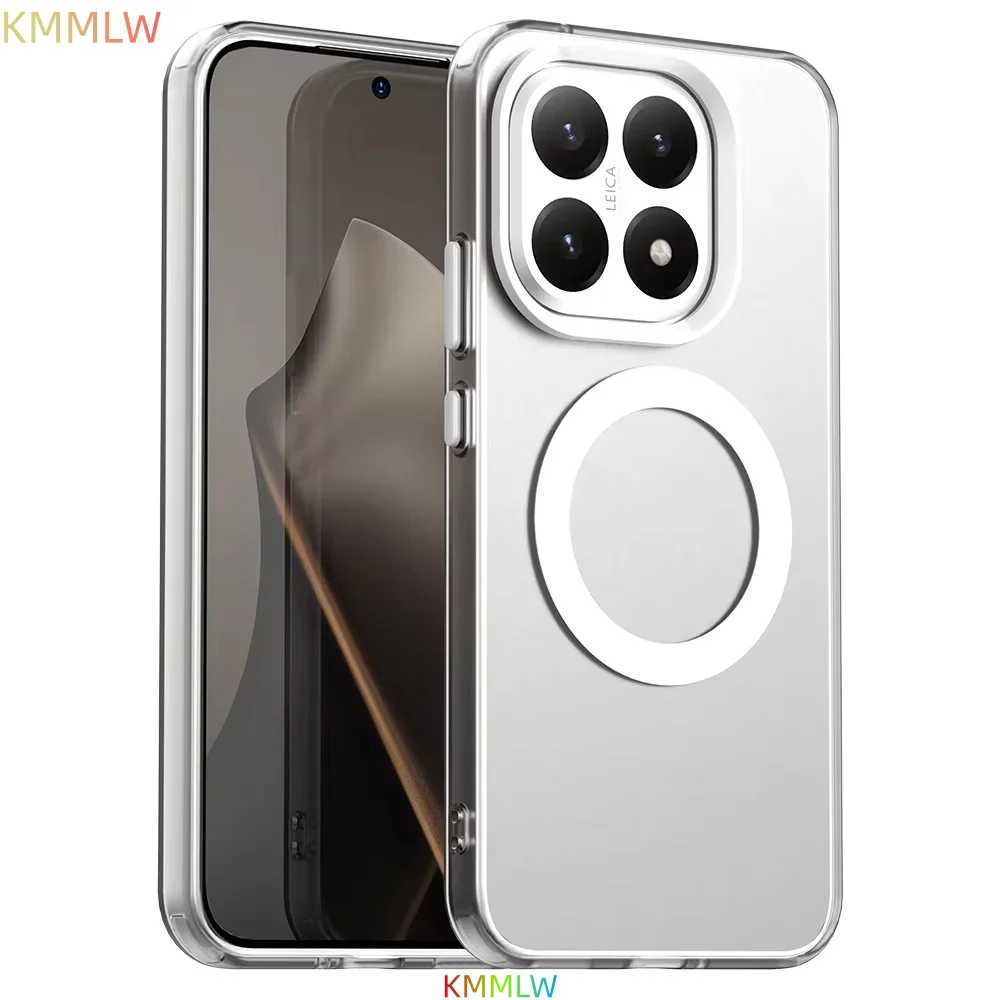 Candy Colors Transparent Magnetic Wireless Charging Case, Back Shell Coque