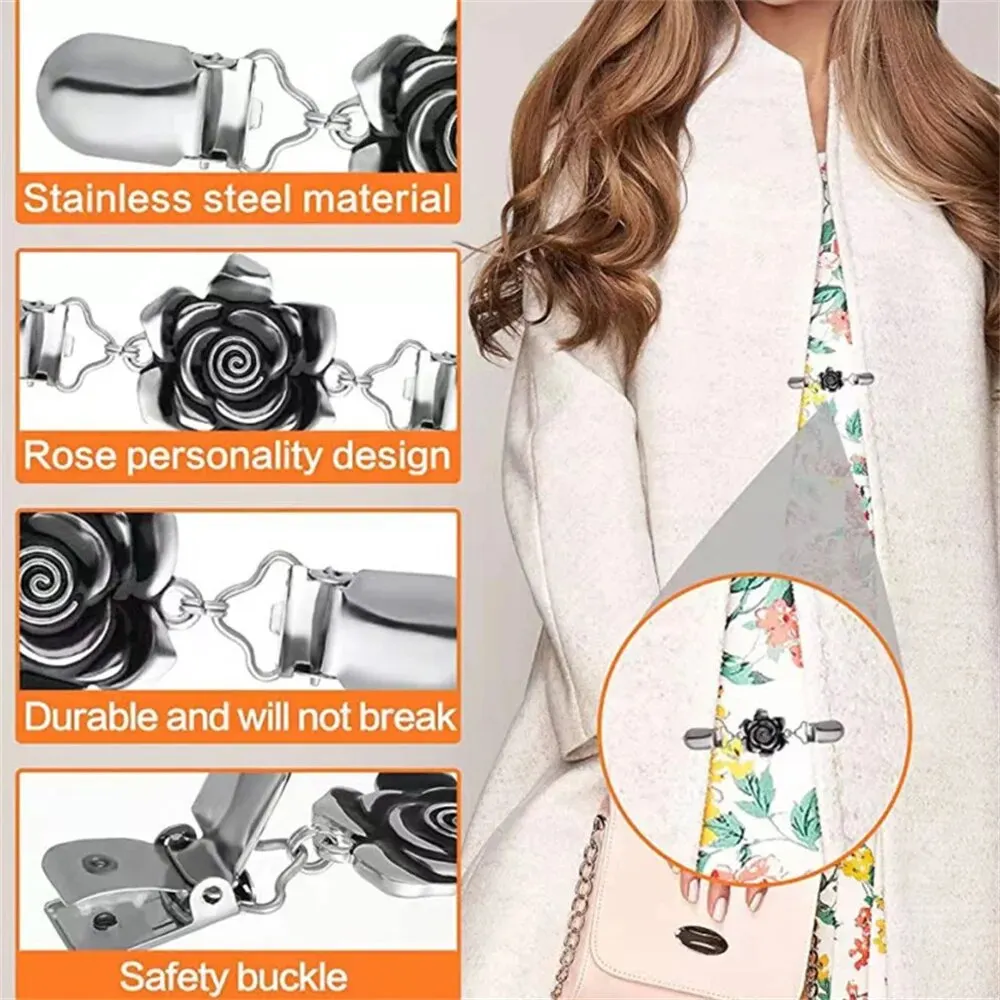 Clothing Decor Vintage Sweater Cardigan Clip Duck-mouth Clips Beaded Pearl Pin Brooch Shawl Shirt Collar Buckles Charm Gift 1PC
