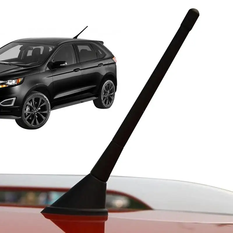 

Car Roof Antenna Carbon Fiber Black Radio Aerial Antenna Radio Universal Metal Receiving Antennas Short Stubby Mast Antenna