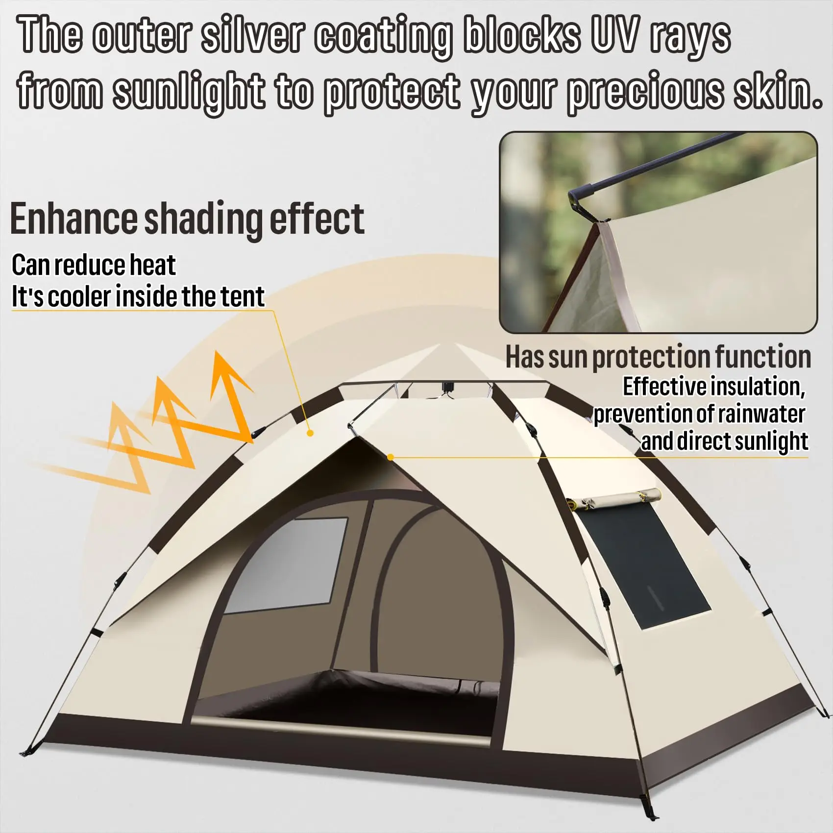 Camping Tent Portable Outdoor Folding Automatic Waterproof Quick Opening Beach Picnic Barbecue