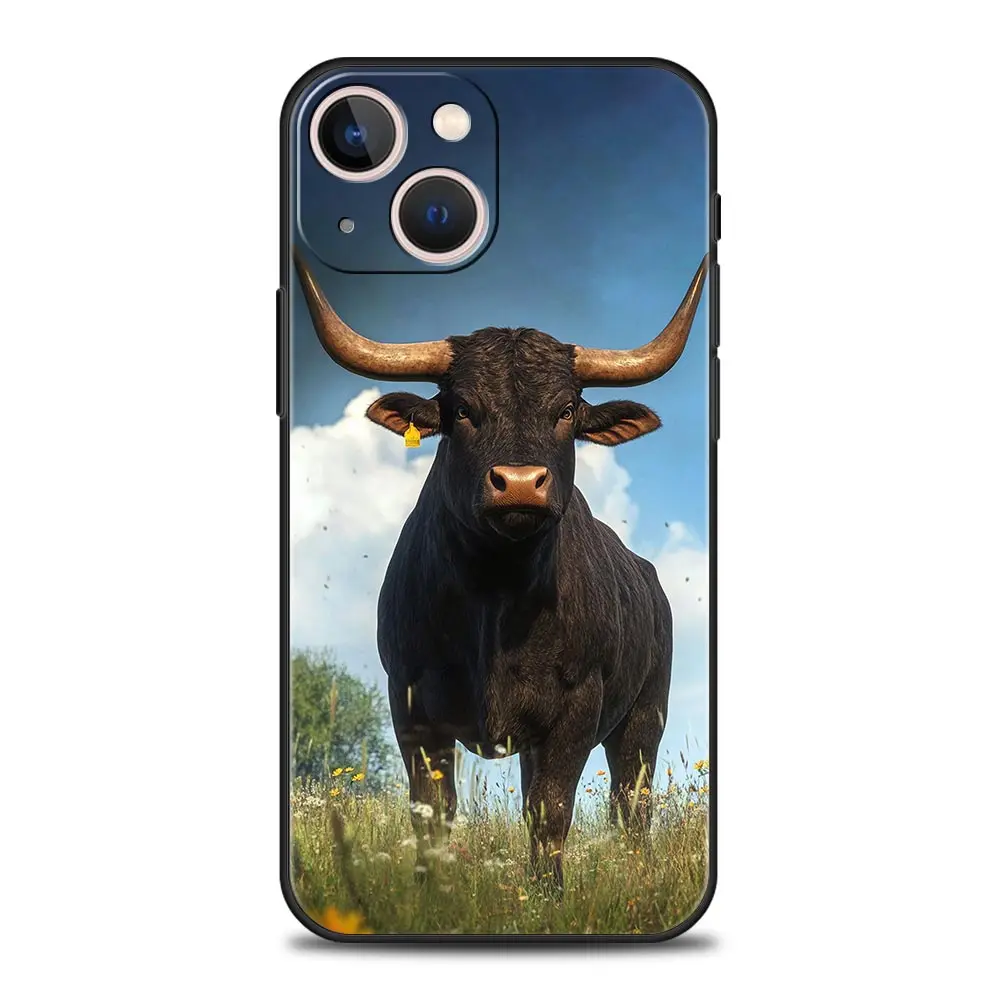 Bull Animal Luxury Shockproof Phone Case - Soft TPU Protective Cover