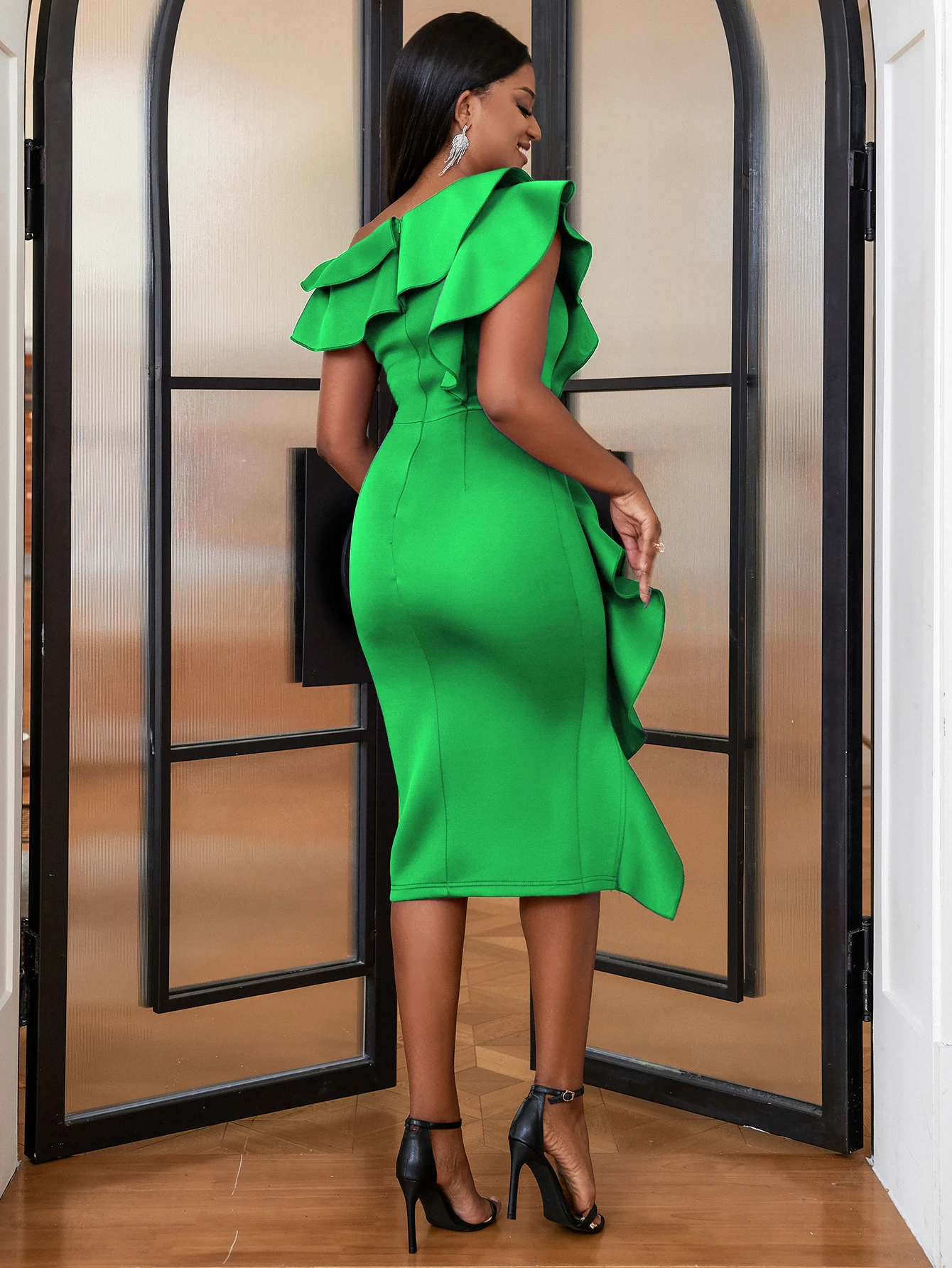 off shoulder dress for birthday Green Off Shoulder A-Line Embroidery Tulle Long Evening Dress Birthday –  ModelDressy main image 0