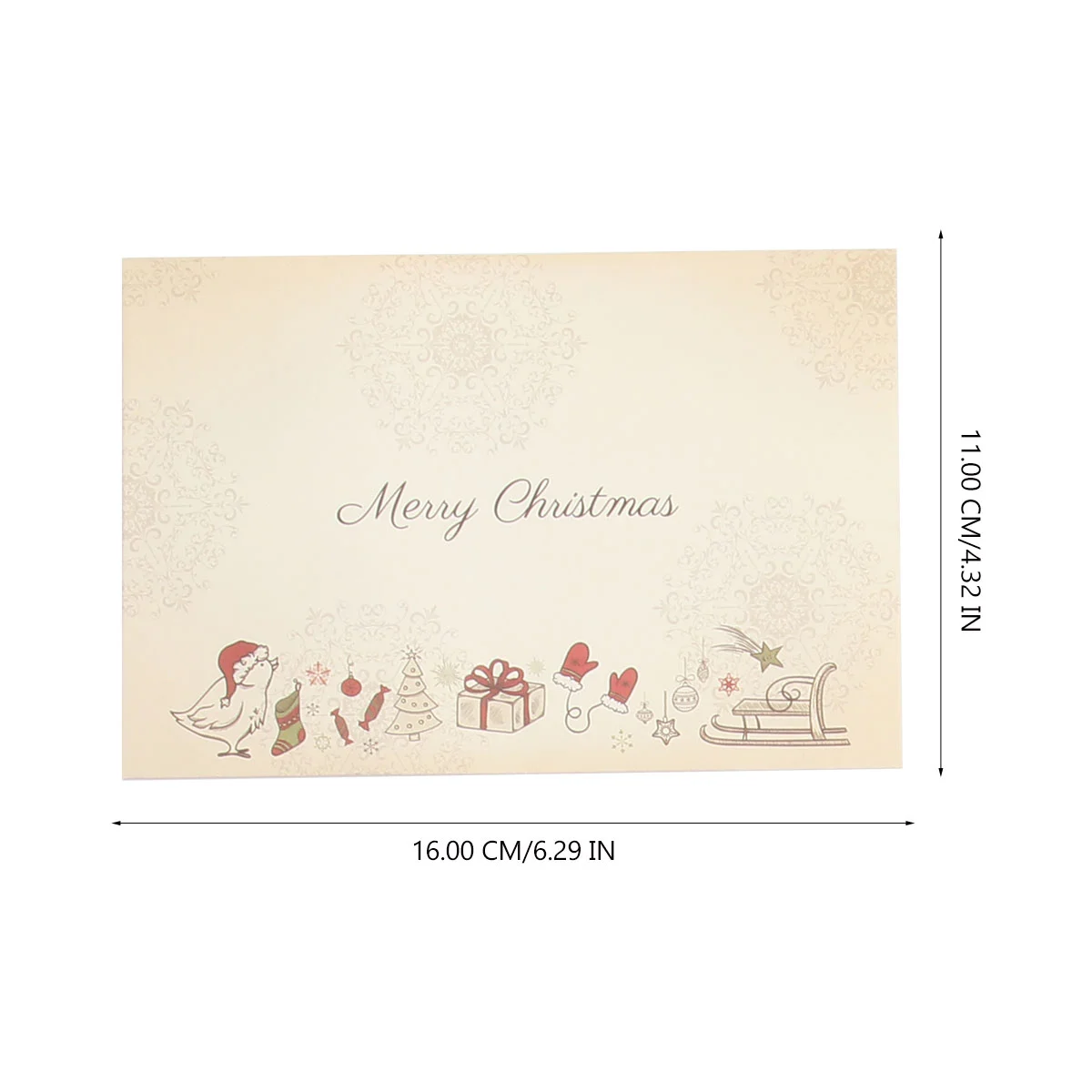 6 Pcs Christmas Envelope Greeting Cards Decor Blessing Vintage Gifts for Message Paper Festival