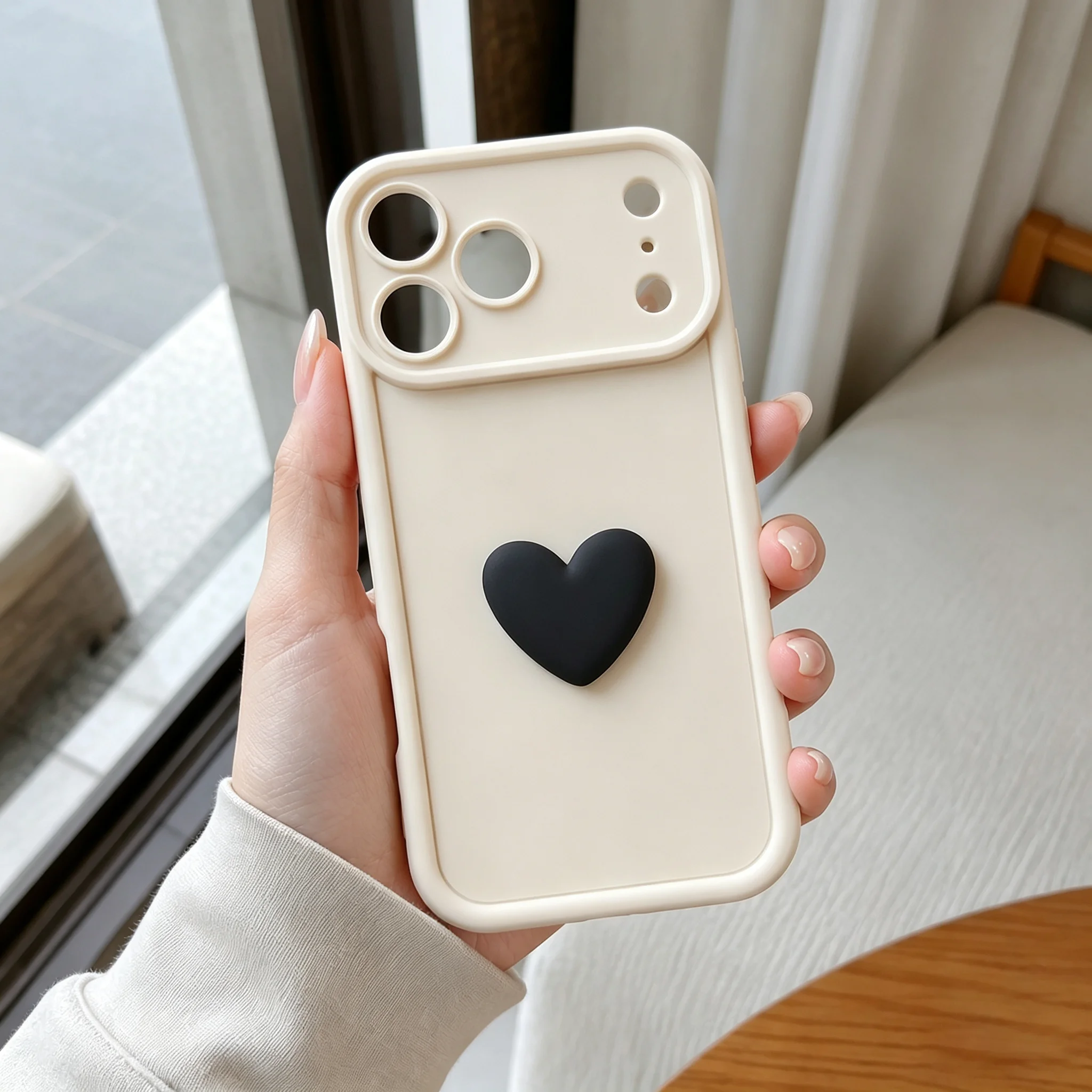Candy Cover Cute 3D Love Heart Silicone Phone Case