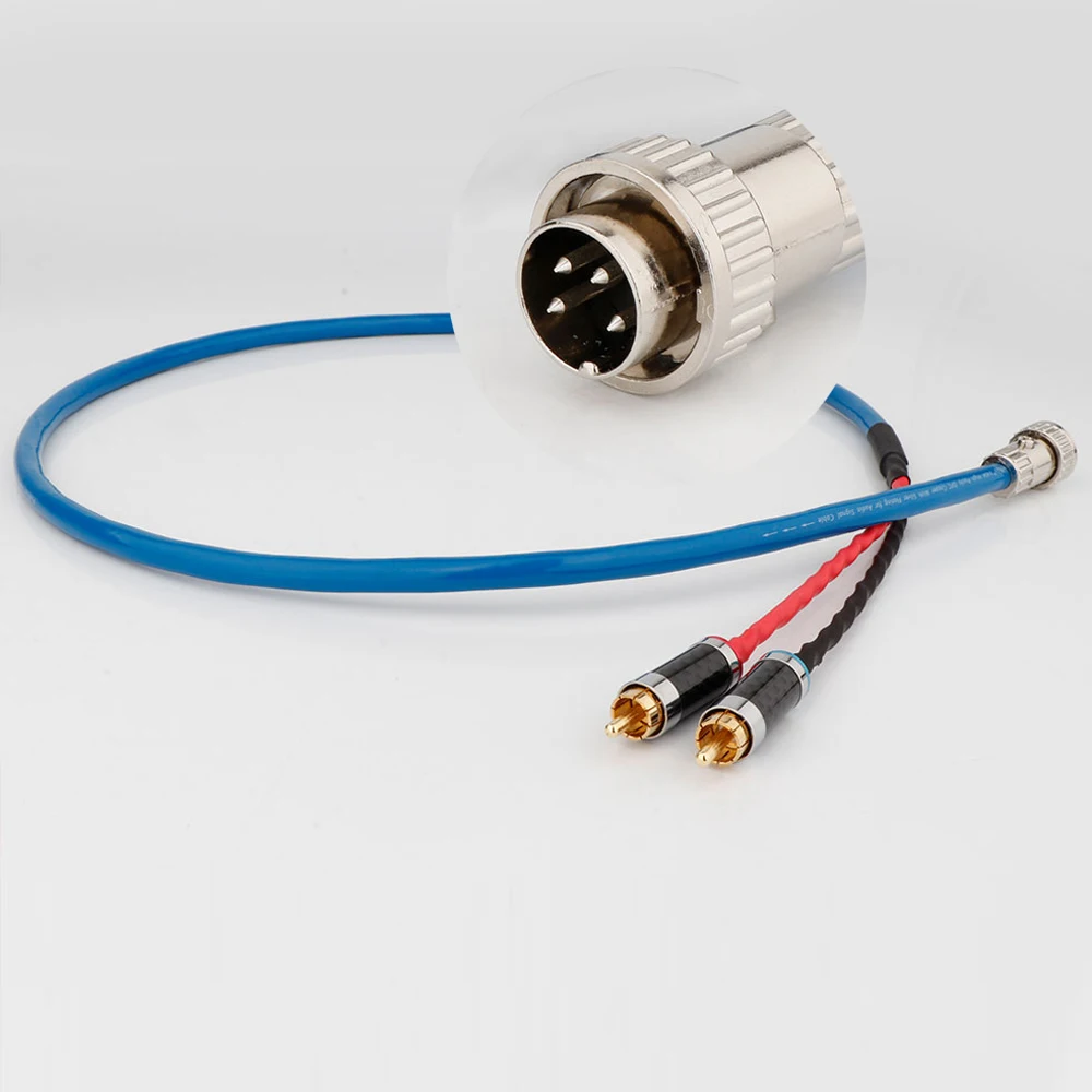 Naim Hifi Audio Phono Cabo Ofc Banhado a Prata Pinos Din Torção Conector de Bloqueio para Stereo x Rca Plugs