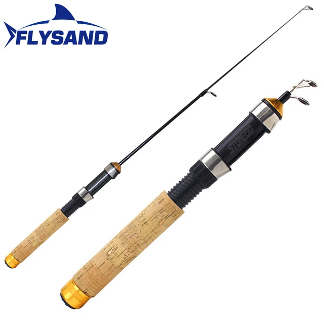 FLYSAND Ice Fly Fishing Rod Winter Shrimp Ice Fishing Rod Pole Portable  Winter Spinning Fishing Tackle