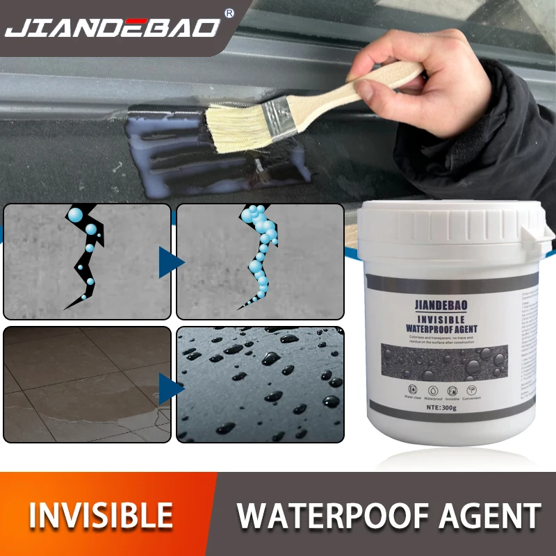 Agent imperméabilisant invisible 100g/300g/500g - Revêtement étanche pour réparation toilette et maison