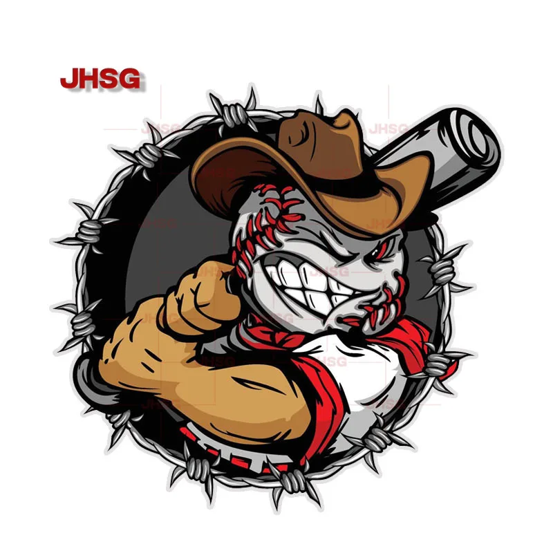 

JHSG Car Sticker Creative Men Playing Baseball Motorcycle Helmet Laptop Scratch Resistant Waterproof Decorative Decal Vinyl PVC