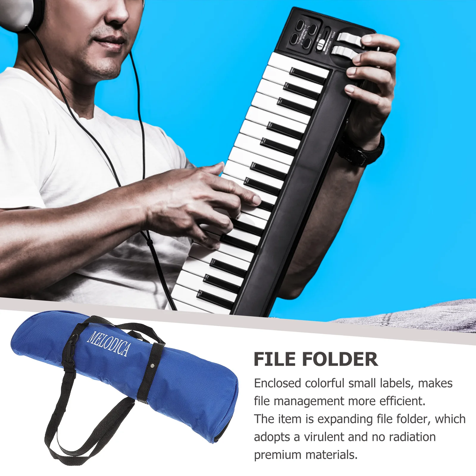 32 Key Melodica Carrying Case Keyboard Piano Storage Bag Musical Instrument Melodica Bag Shoulder Strap Handle For Travel piano keys melodica