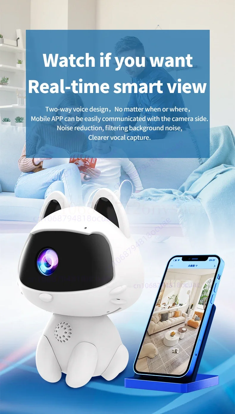 Mini HD WIFI Lovely Voice Remote Video Calls Camera  Home Intelligent Monitoring