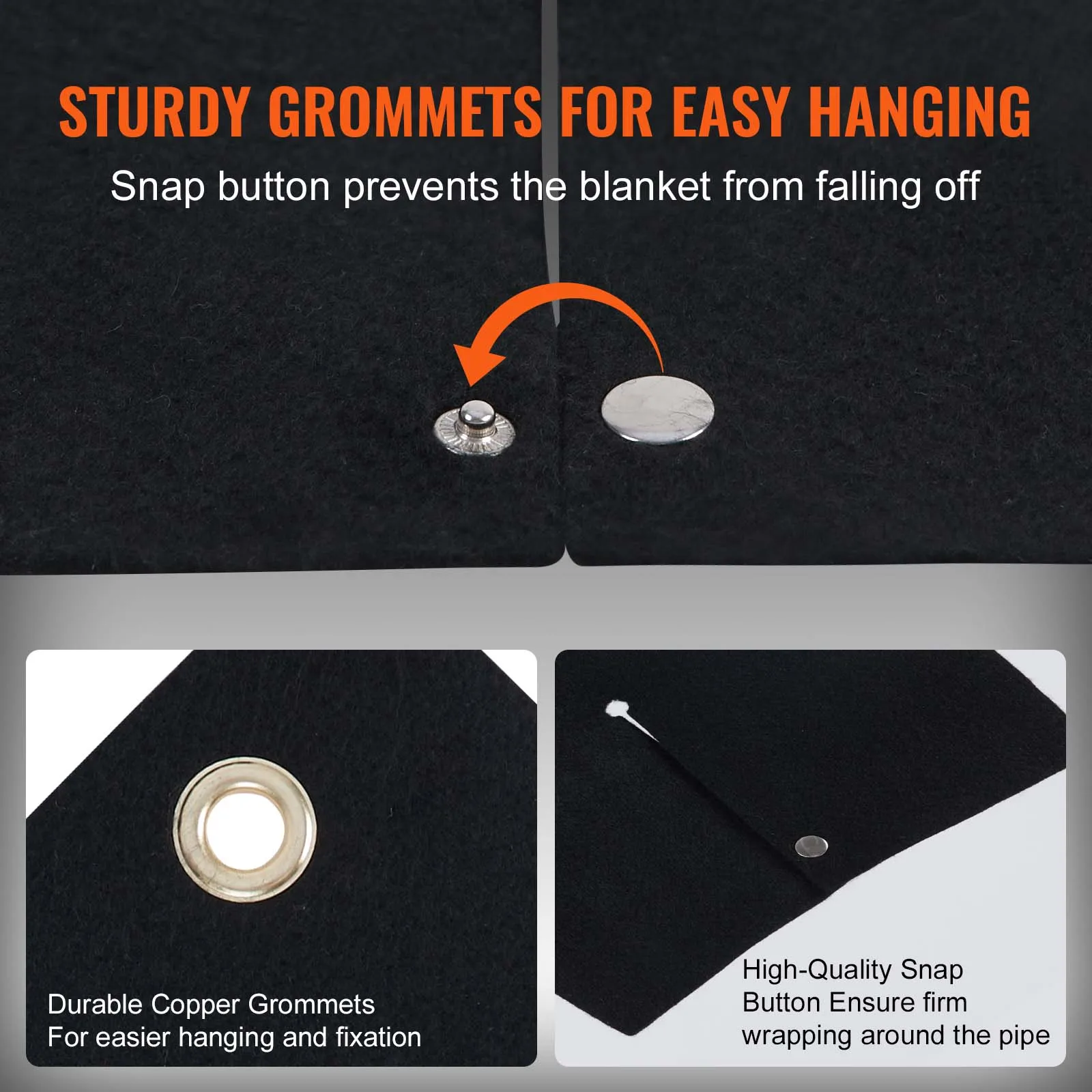 Coperta Antincendio VEVOR 2,44x3,05 M - Resistente Fino A 550°C Per Saldatura, Cucina E Emergenze - Foto 5