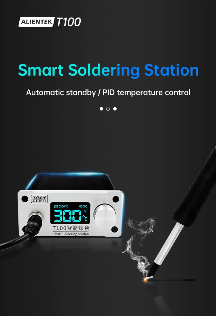 T100 Soldering Station Adjustable Temperature Electronic T12 Smart Welding Stati