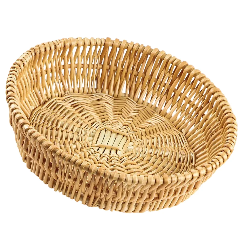 

Wicker Woven Storage Basket Desktop Woven Basket Household Woven Storage Organizer