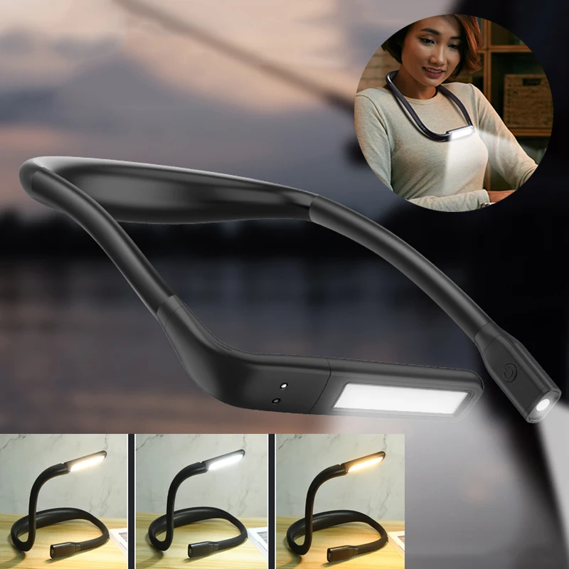 

Лампа для чтения с управлением жестами, гибкая, громкая связь, 3 цветов, ночная лампа для ремонта кемпинга, рыбалки, бега