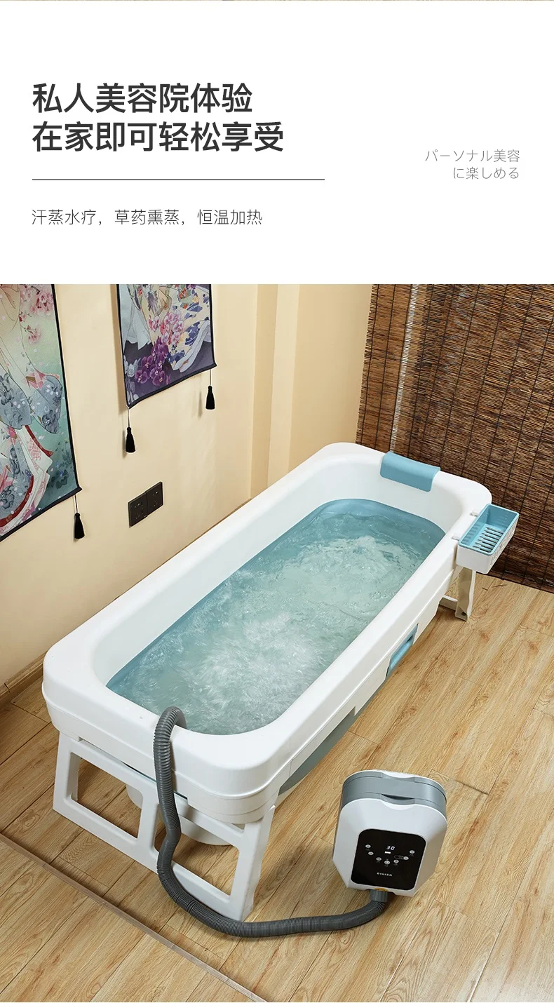 Bañera plegable portátil para adultos y niños, bañera inflable larga y  grande, Spa grueso, Sauna de cuerpo grande, CC50YP - AliExpress