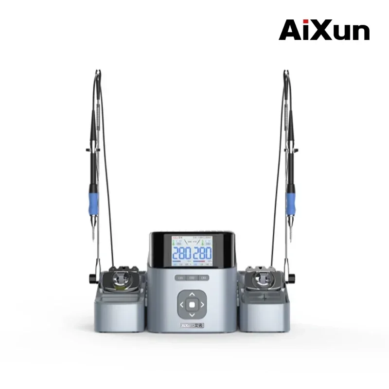 Aixun T420D Intelligent Double Welding Station with Handle Seat T245 T210 T115 Welding Handle Iron Tips for PCB BGA Repair soldering station soldering tool welding tool