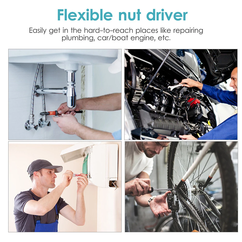 Hose Clamp Driver Driver 7mm Metric Nut Flex Socket Flexible Hose Clamp Flexible Nut