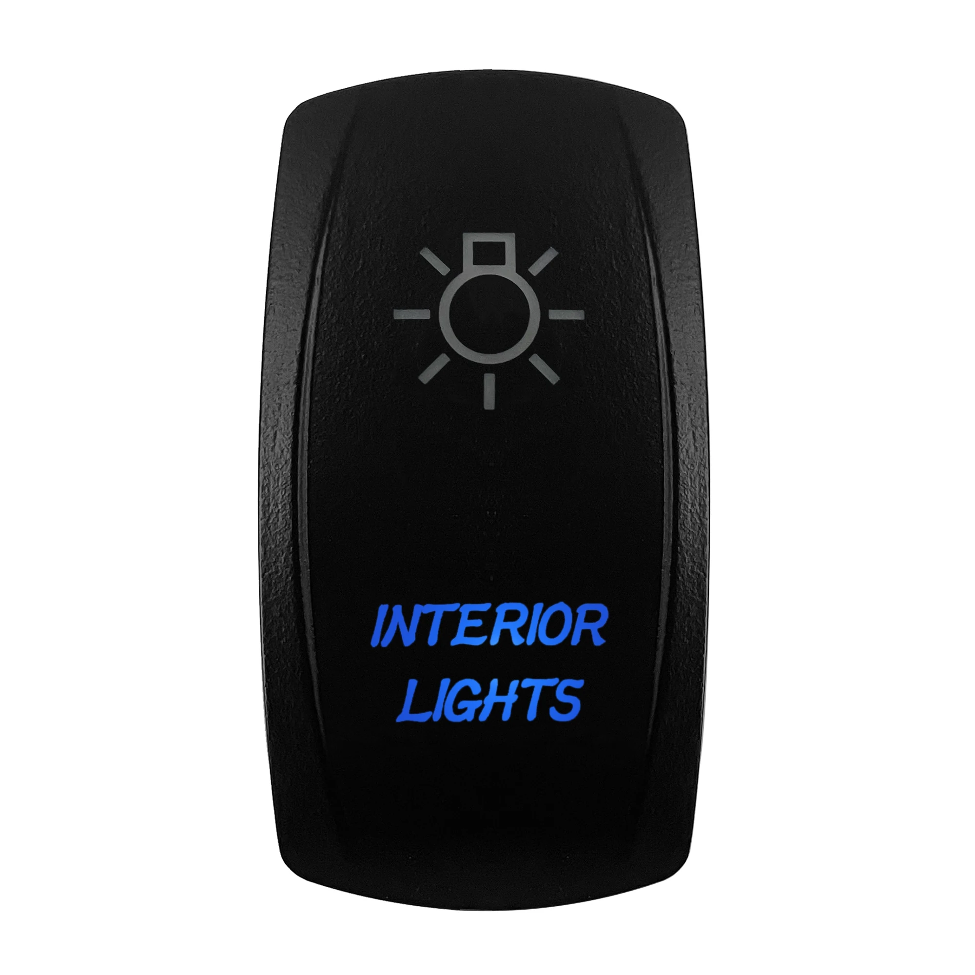 12V 20A Blue LED Waterproof Laser Rocker Switch - IP68 Rated