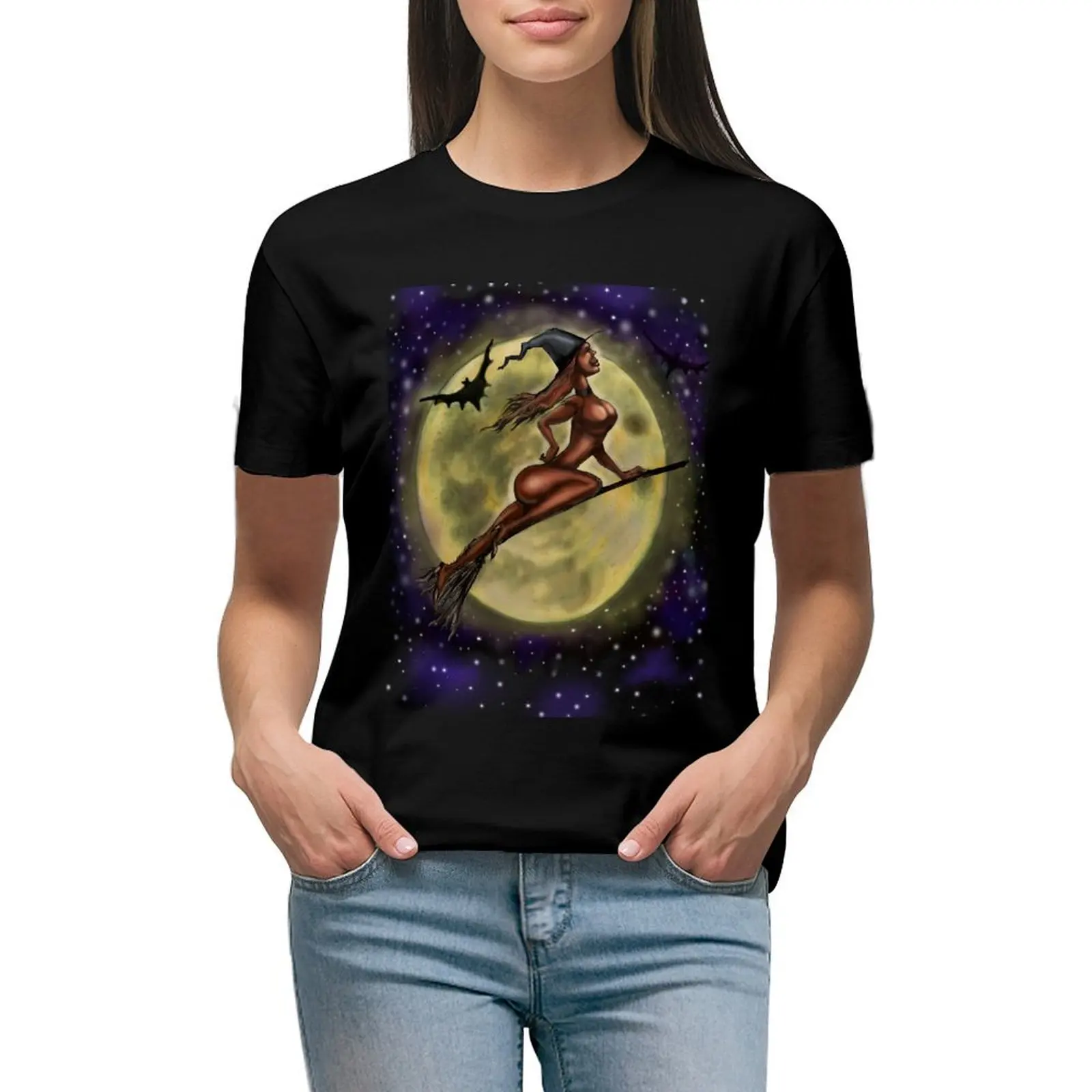 

Sexy Witch T-shirt korean fashion vintage clothes woman t shirt