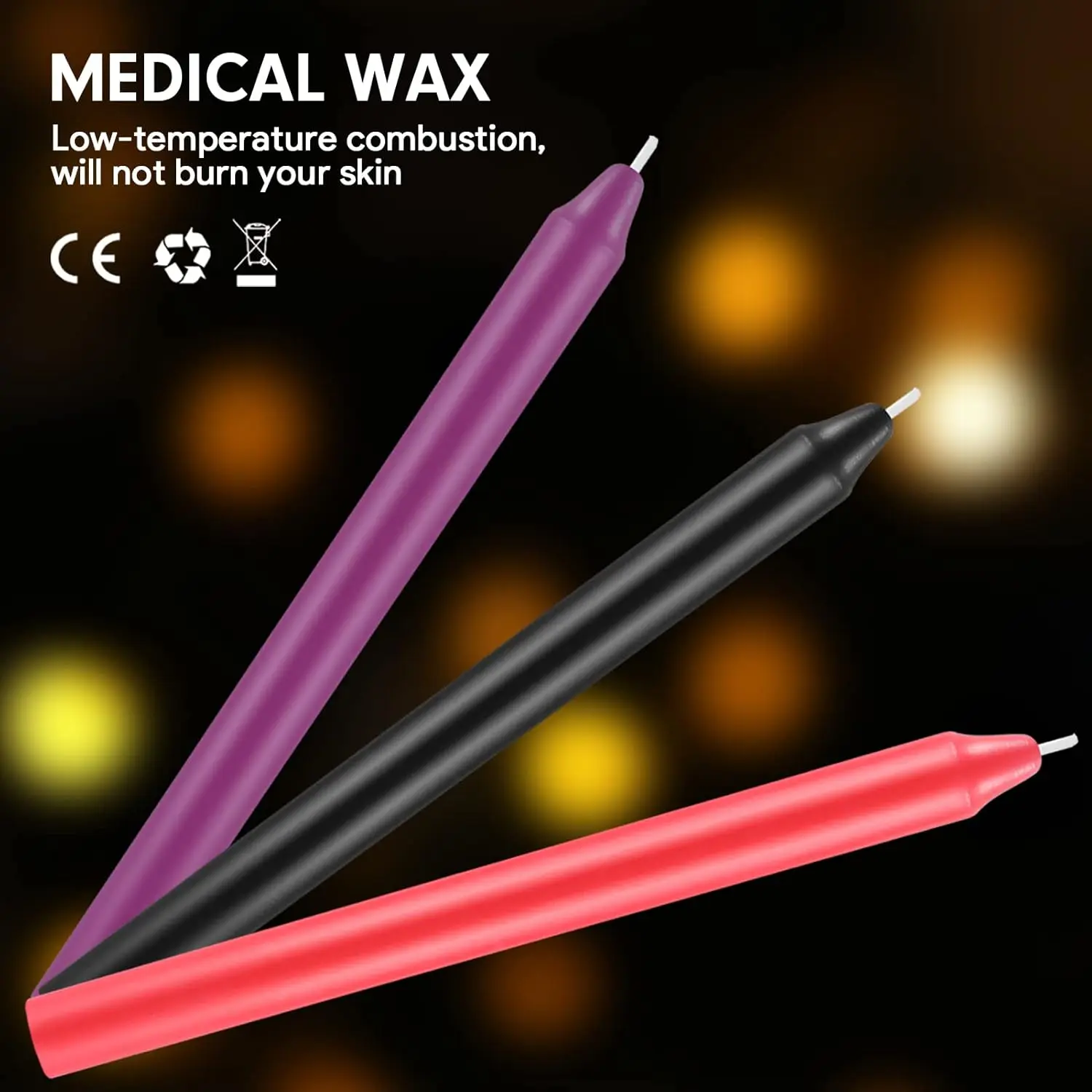 3PCS/Box Low Temperature Candle Romantic Passion Play Sex Candles Couple Relaxation Flirting Sex Wax Adults Game Toys sex candles