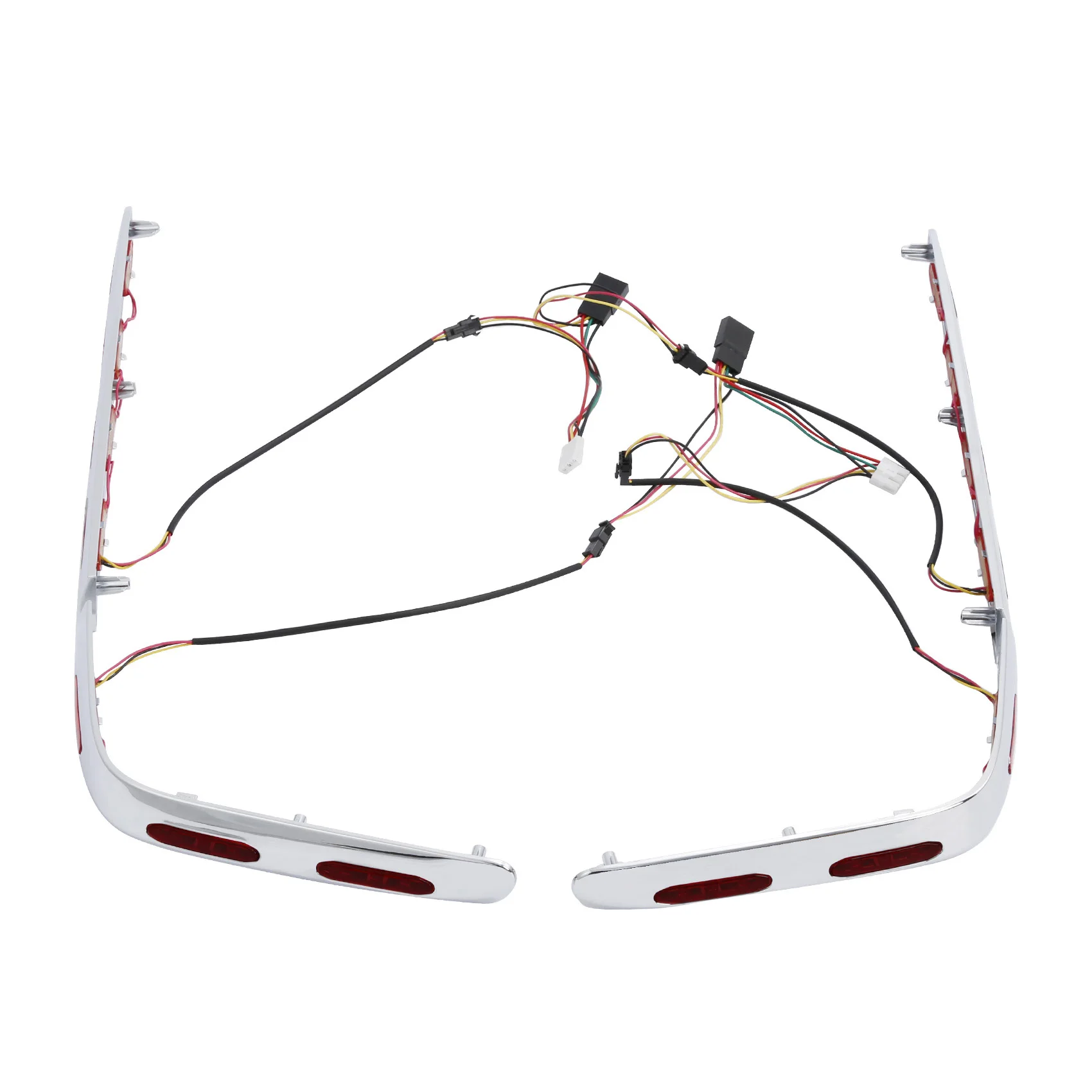 Motorcycle Accessories Rear Trunk Saddlebag Trim With LED Light Set For Honda Gold Wing 1800 GL1800 2001-2011 Motorcycle Clear/Red/Smoke
