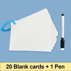 Versatile Reusable Dry Erase Blank Cards (20 Dry Erase Card)