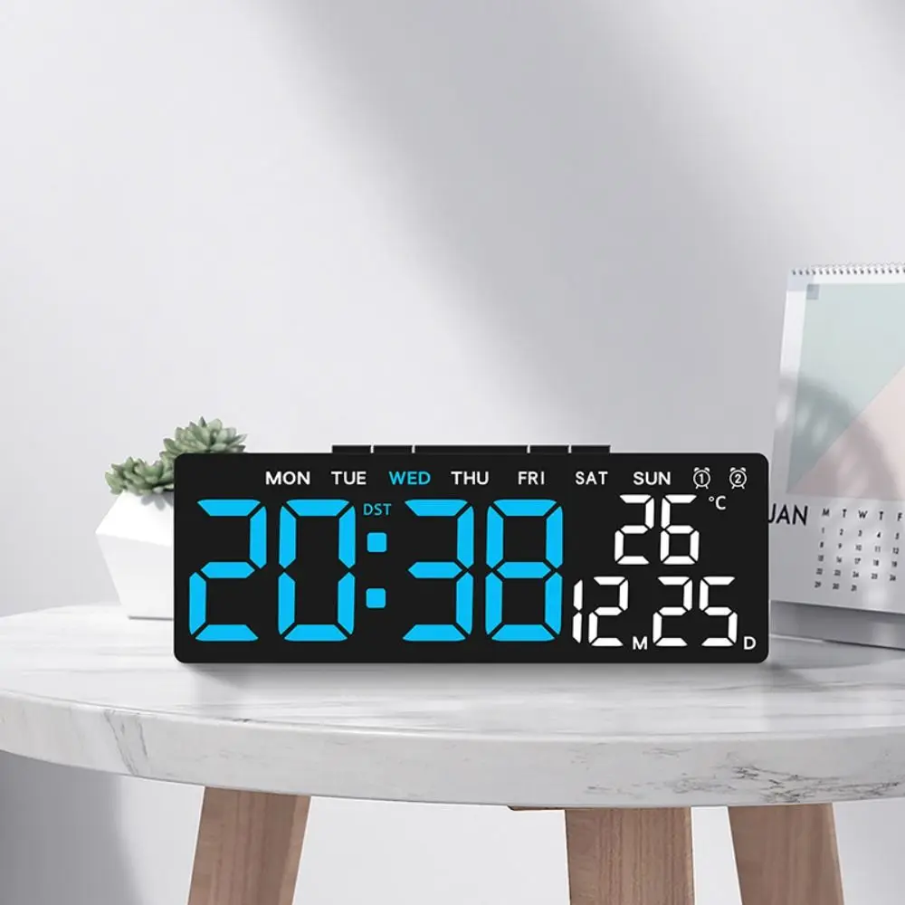 Description Picture 6 of itemMultifunctional 12/24H Format LED Electronic Clock 2 Alarms Date Week Alarm Clock Auto-Dimmer Countdown Function Desk Clock Gym