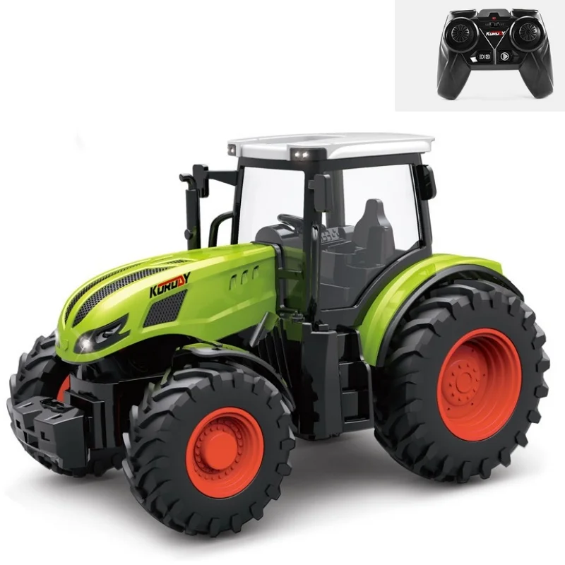 2-4-GHZ-Remote-Control-Tractor-Toy-Kids-RC-Tractor-Set-Toddlers-Farm ...