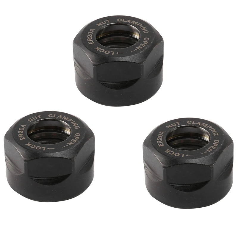 

Retail 3X ER20 Collet Clamping Nuts For CNC Milling Chuck Holder Lathe
